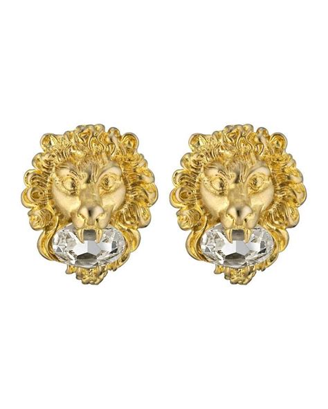 gucci lion earrings|selfridges gucci earrings.